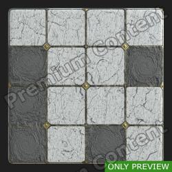 PBR Substance Material of Floor Marble Damaged #3